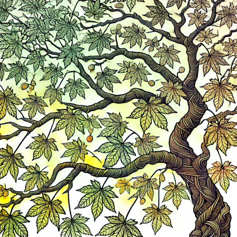 13. Maple Tree with Autumn Leaves