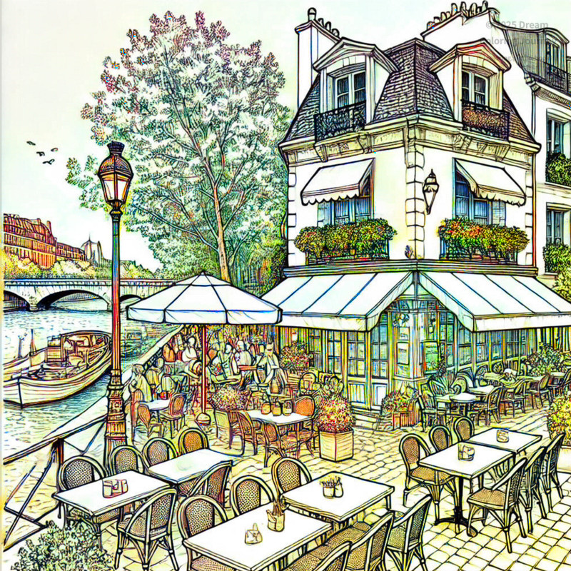5. Cafés along the Seine