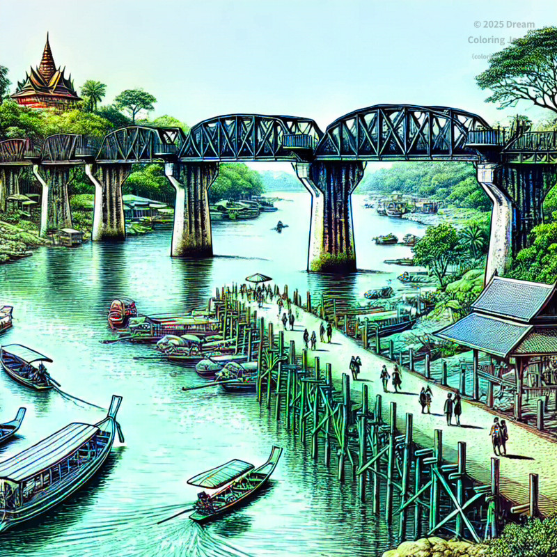7. Bridge over the River Kwai in Kanchanaburi