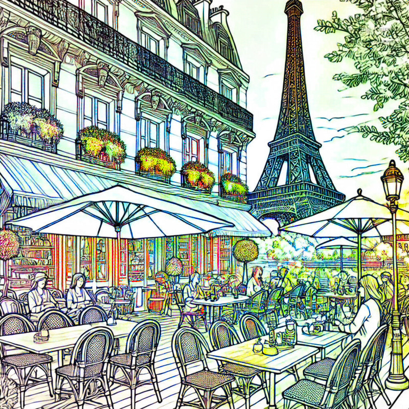 9. Cafés with Eiffel Tower View