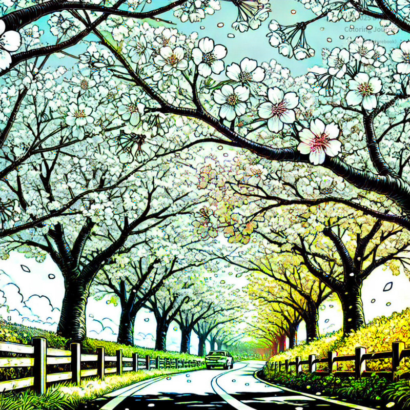 1. Spring Cherry Blossom Avenue