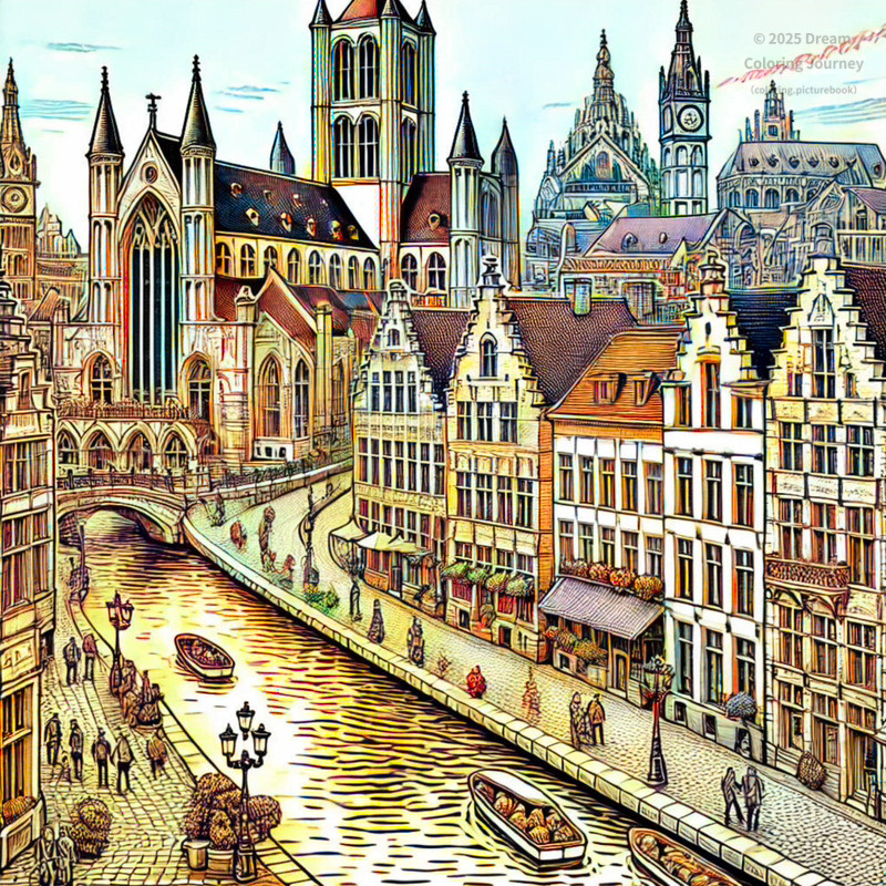 15. The Graslei and Korenlei, Ghent