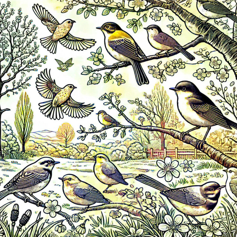 16. Spring Wild Birds