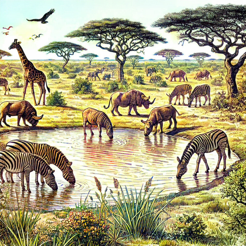 17. Waterhole Scene