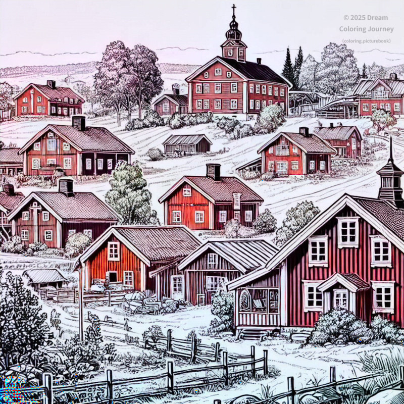 19. Dalarna’s Traditional Red Houses