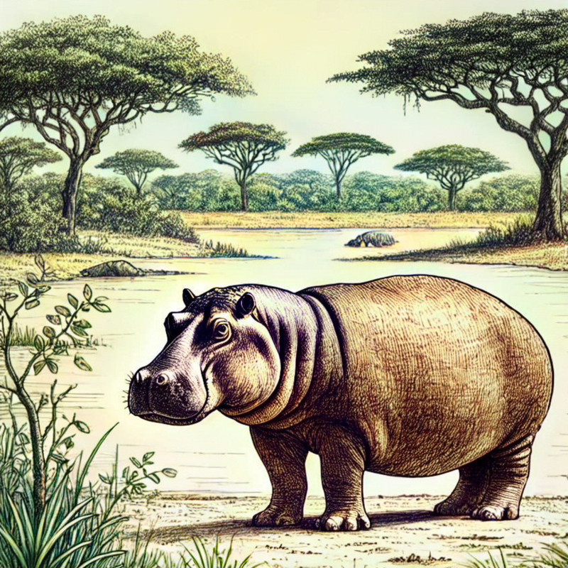 19. Hippopotamus of the Savannah