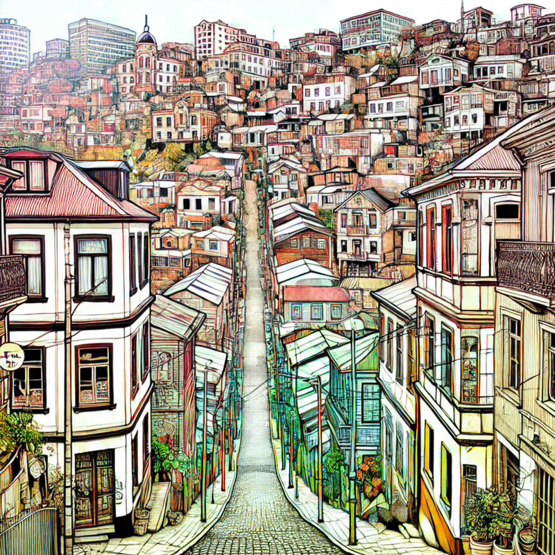 2. Colorful streets of Valparaiso