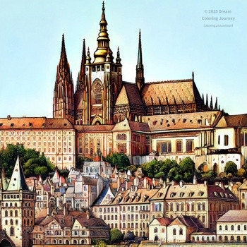 Czech Tourist Spot Coloring Pages