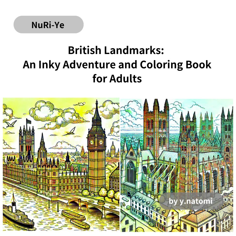 British Landmarks: An Inky Adventure and Coloring Book for Adults
