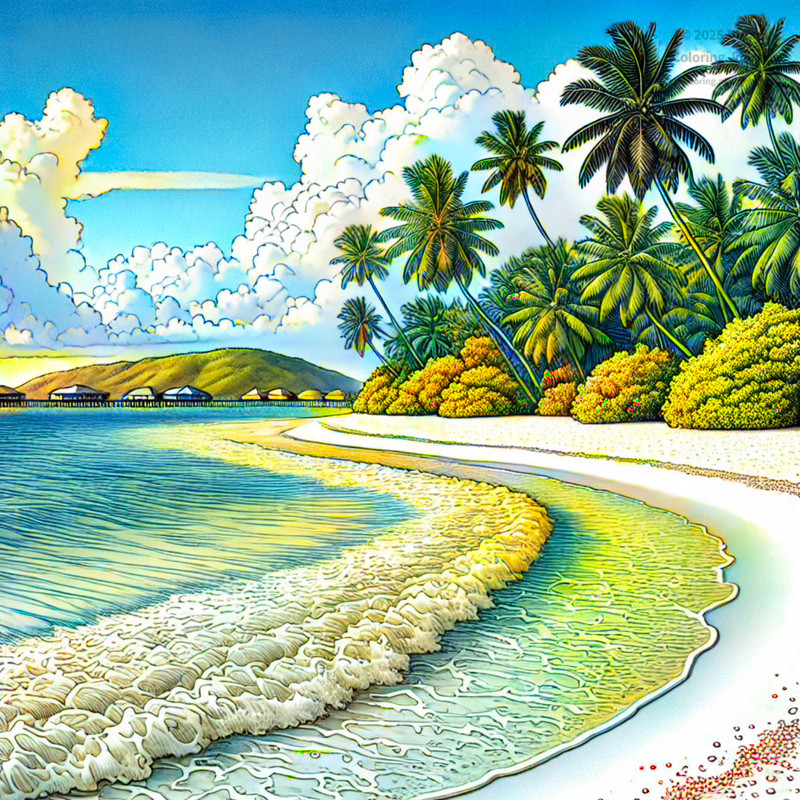 5. White Sandy Beach of Biyadhoo Island
