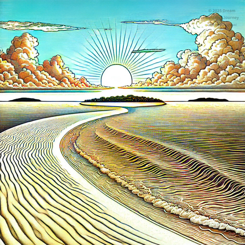 7. Sunset at a Sandbank