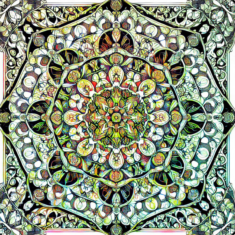7. Stained Glass Style Kaleidoscope