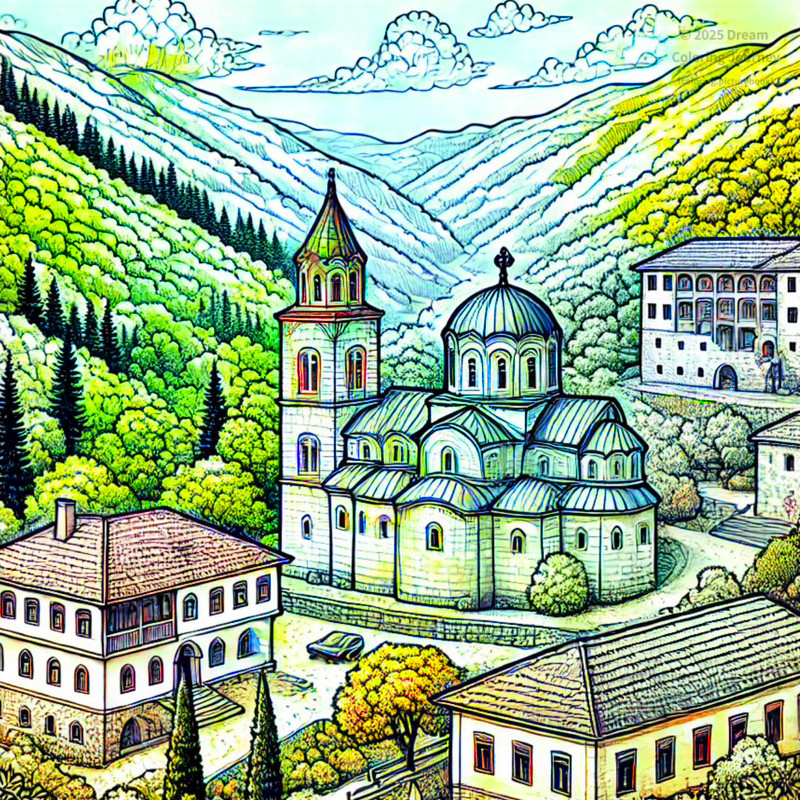 10. Zlatar Monastery and Hill Landscape