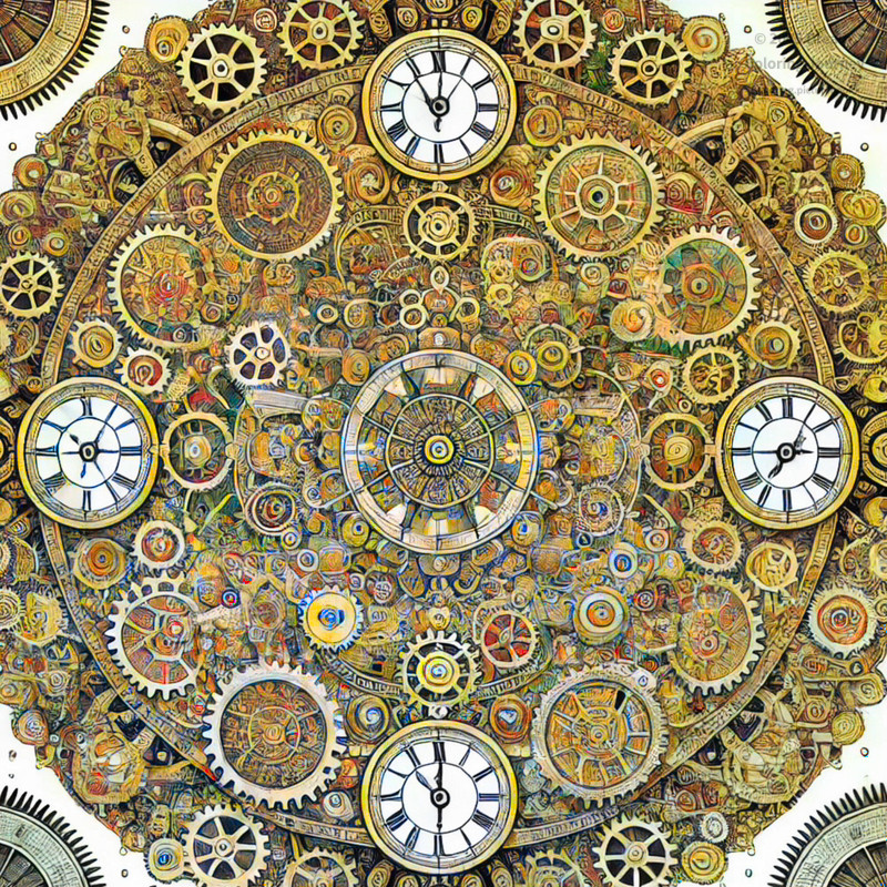 12. Gears and Clock Kaleidoscope