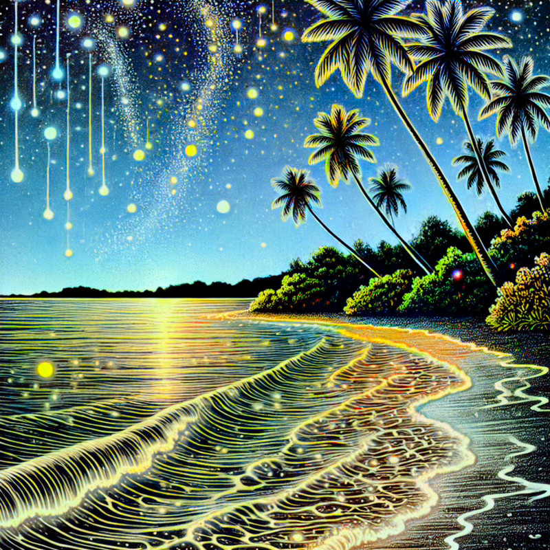 12. Bioluminescent Plankton in Vaavu Atoll