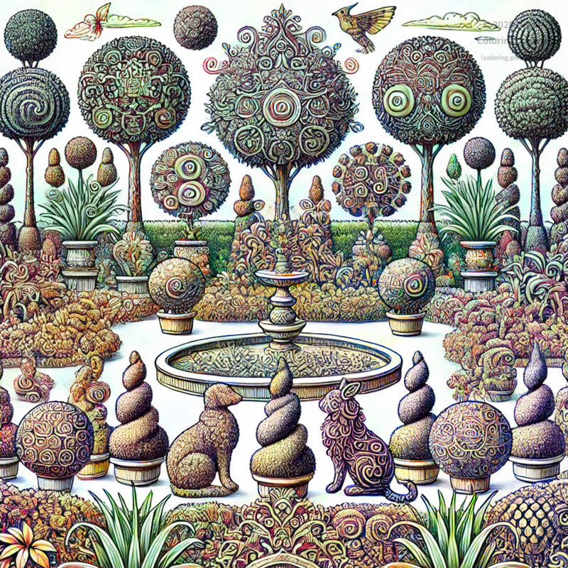 17. Ornamental Topiary Garden