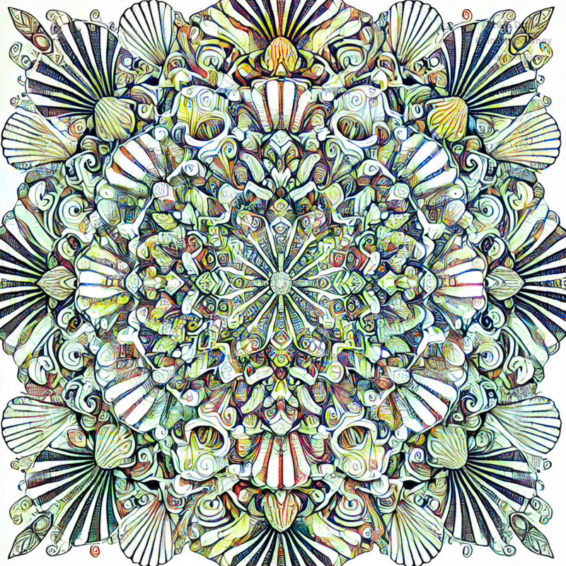 20. Seashell & Ocean Kaleidoscope