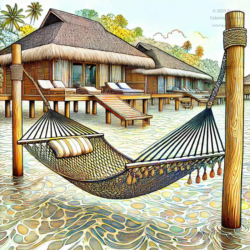 21. Overwater Hammock at a Maldives Resort