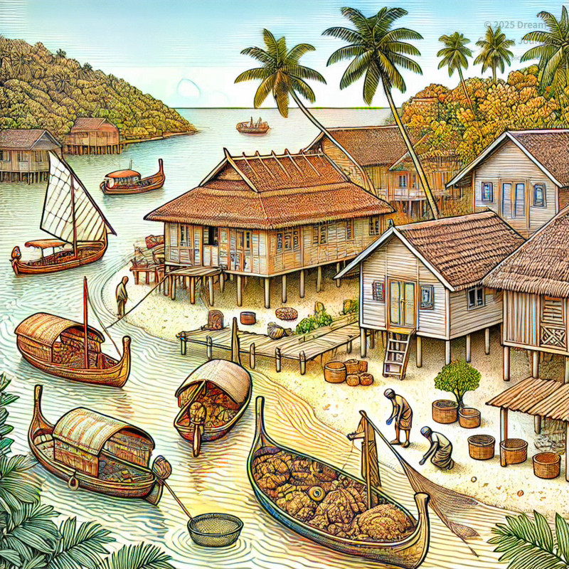 23. Traditional Maldivian Fishing Village