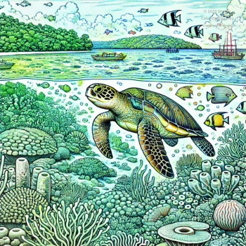 Belize Tourist Spot Coloring Page