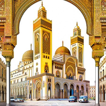 Algeria Tourist Spot Coloring Page