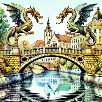 Slovenia Tourist Spot Coloring Page