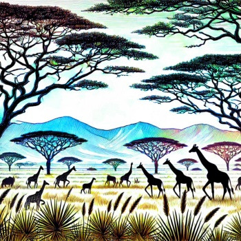 Cameroon Tourist Spot Coloring Page