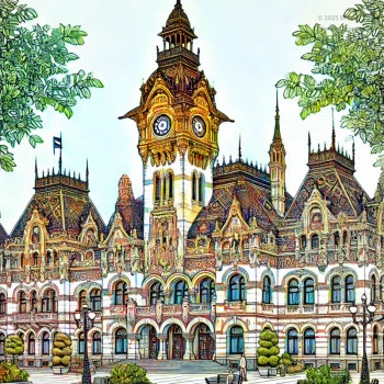 Serbia Tourist Spot Coloring Page