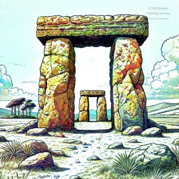 Tonga Tourist Spot Coloring Page