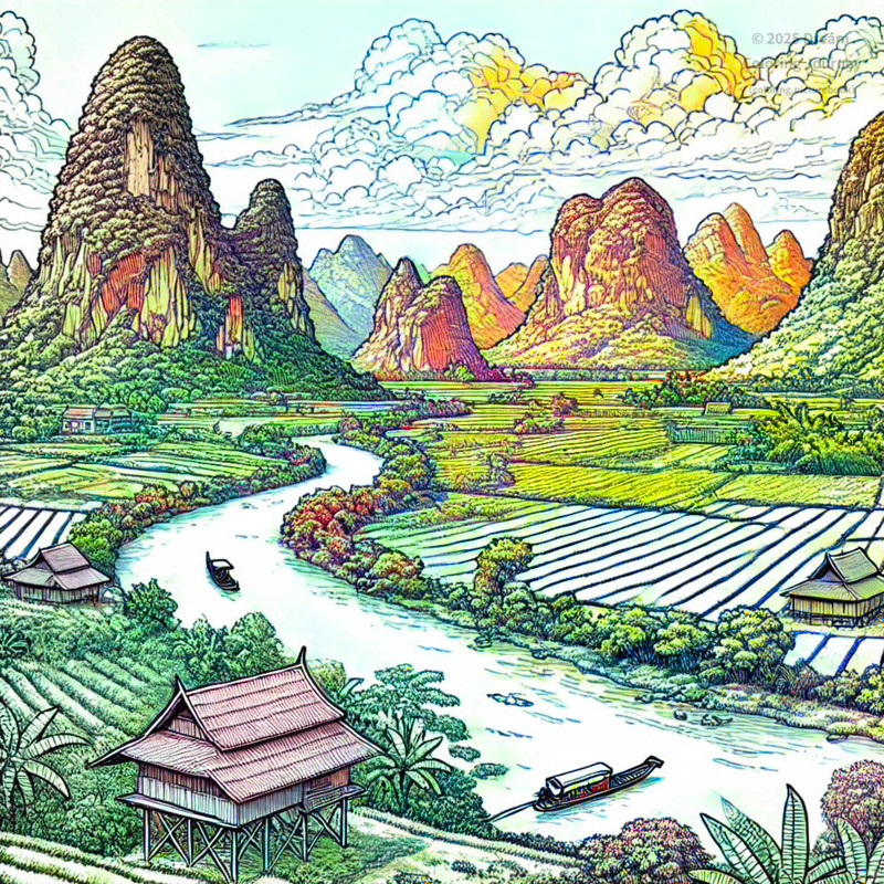 8. Karst Mountains of Vang Vieng
