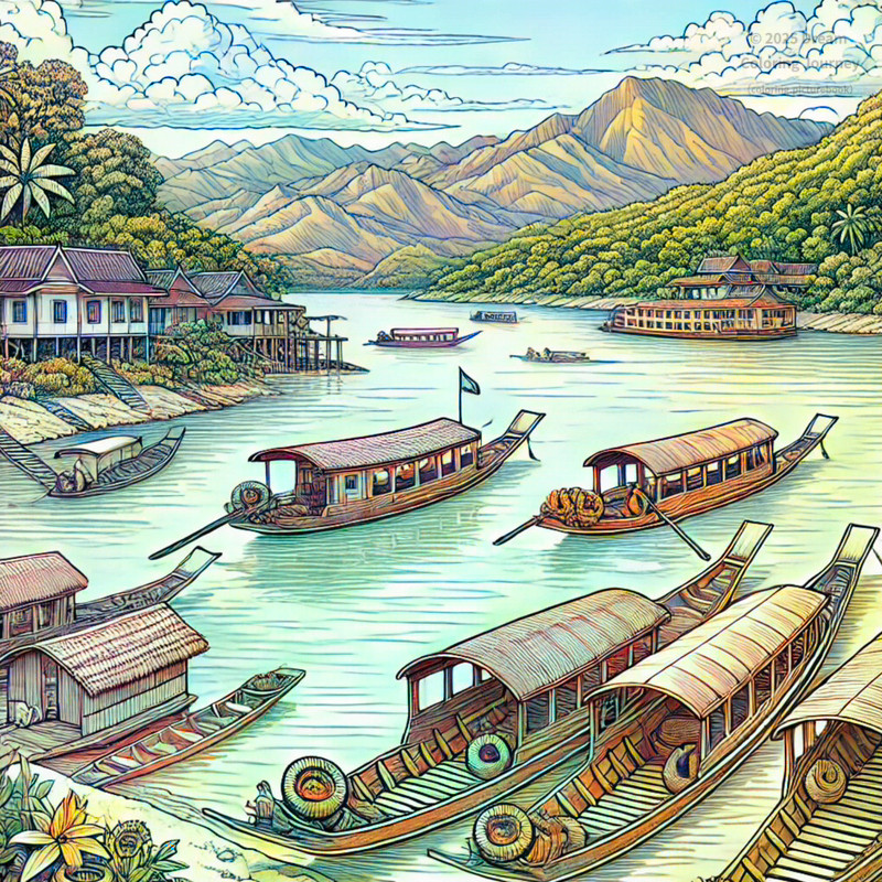 22. Traditional Mekong River Boats