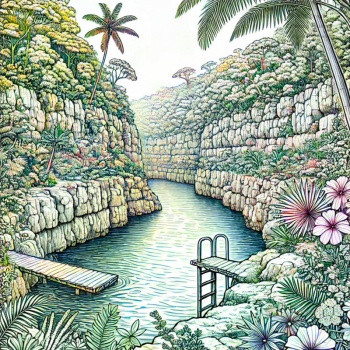 Samoa Tourist Spot Coloring Page