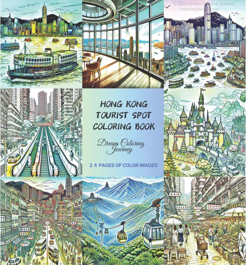 Hong Kong Tourist Spot Coloring Book