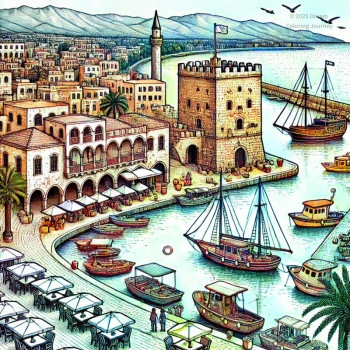 Cyprus Tourist Spot Coloring Page