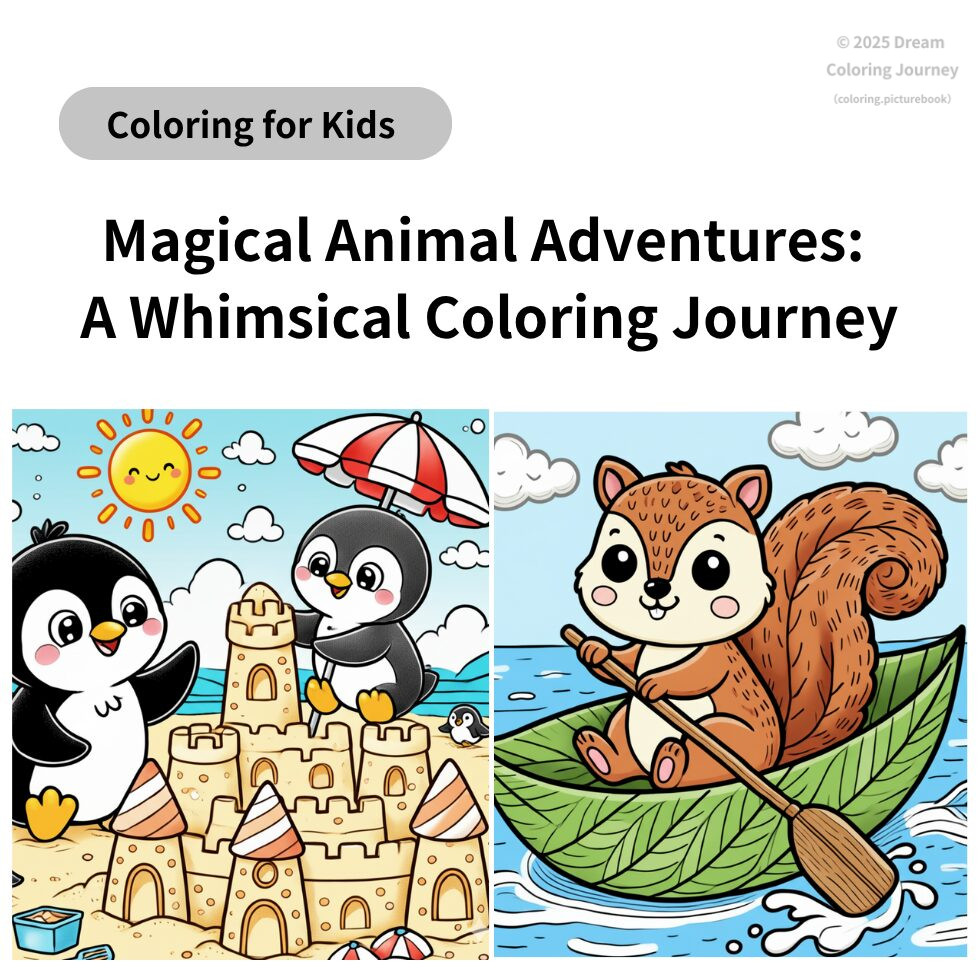Magical Animal Adventures: A Whimsical Coloring Journey