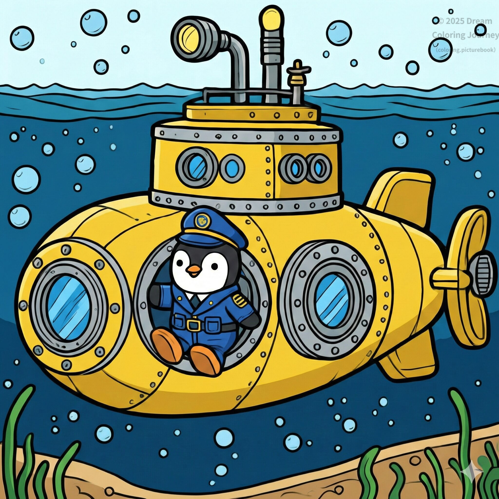 13 . Submarine with a Penguin Explorer