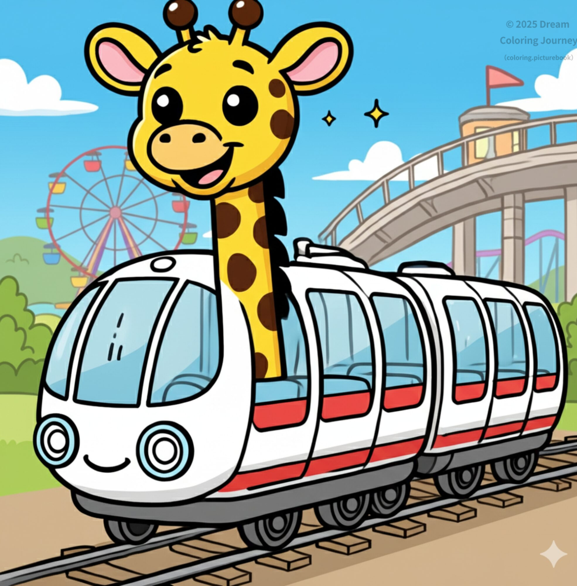 19. Giraffe on the Monorail