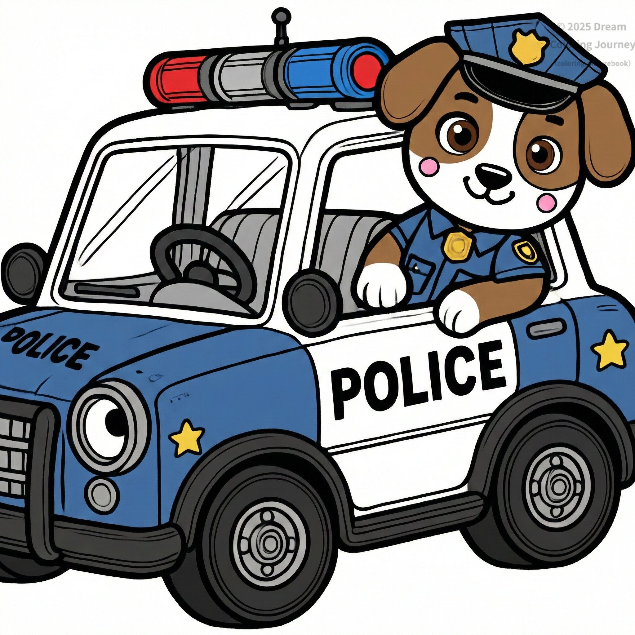 1. Police Car with a Dog Officer