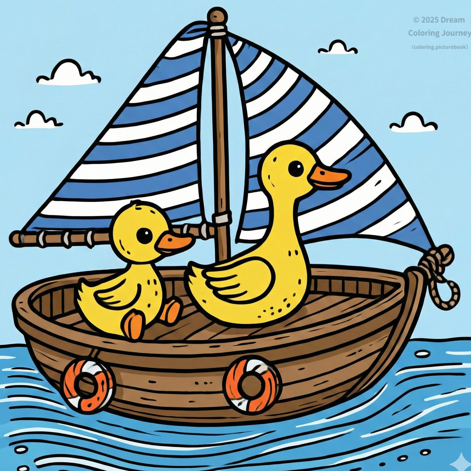 20 . Sailboat with Ducklings