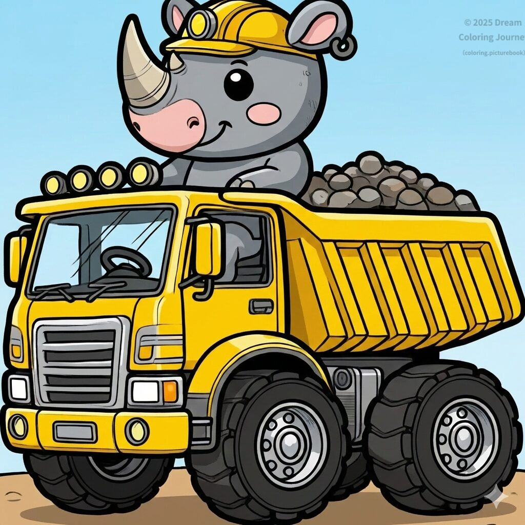 21 . Dump Truck with a Rhino Worker