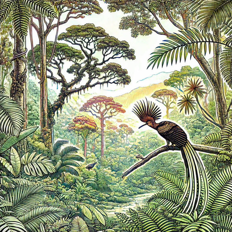 12. Rainforest with Raggiana Bird of Paradise