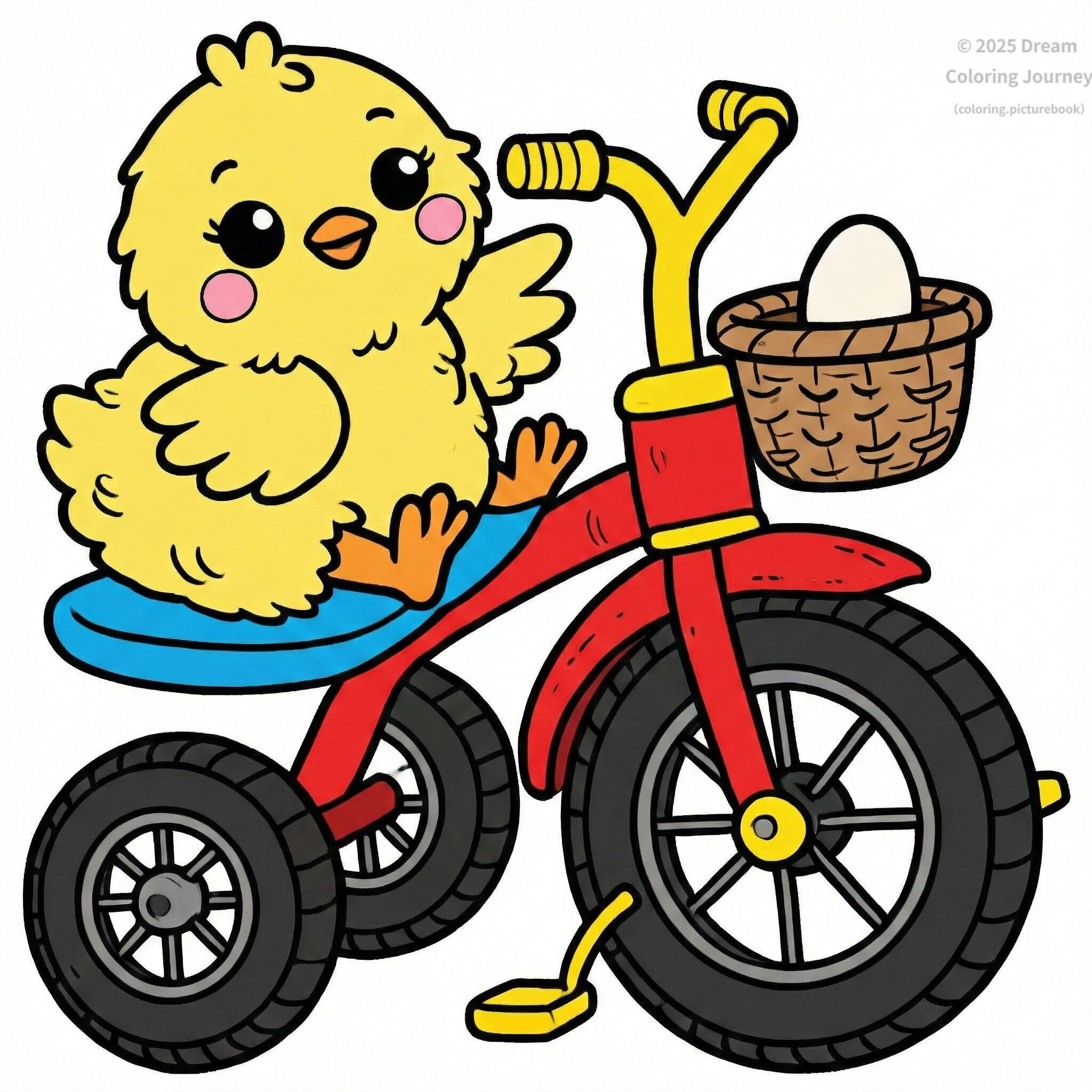 24 . Tricycle with a Chick