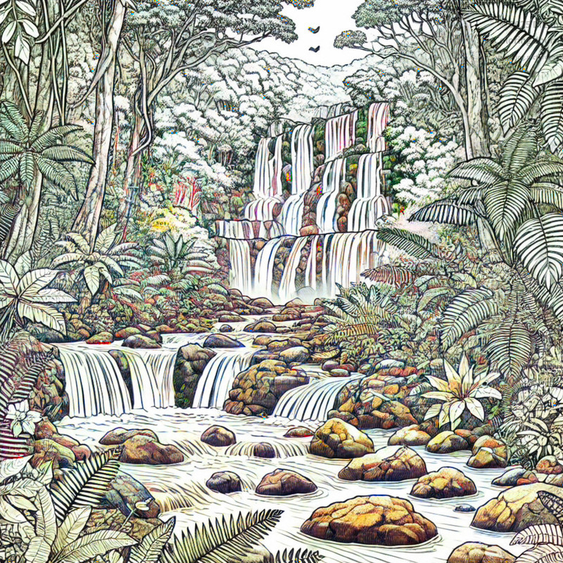 15. Seven Sisters Falls in the Dense Jungle