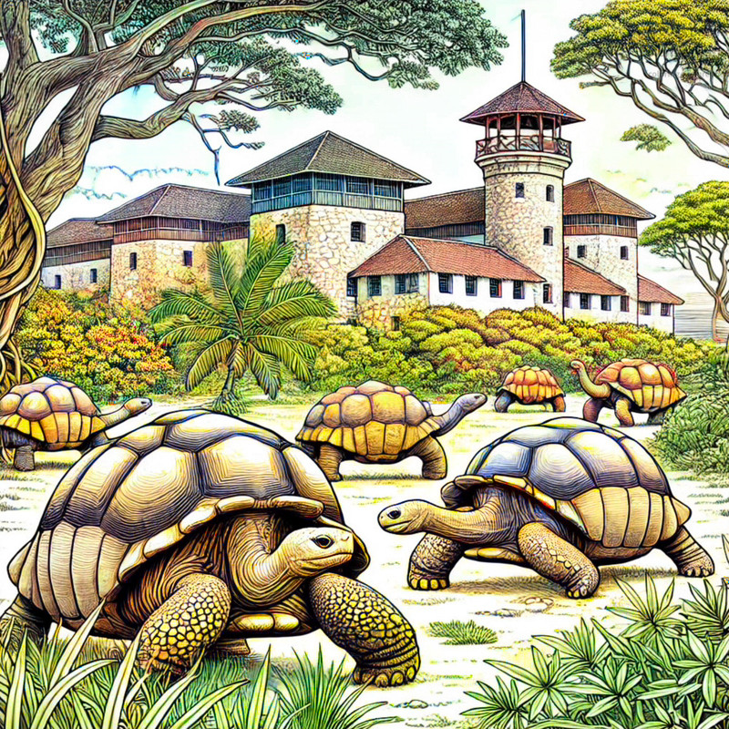 17. Giant Tortoises of Prison Island