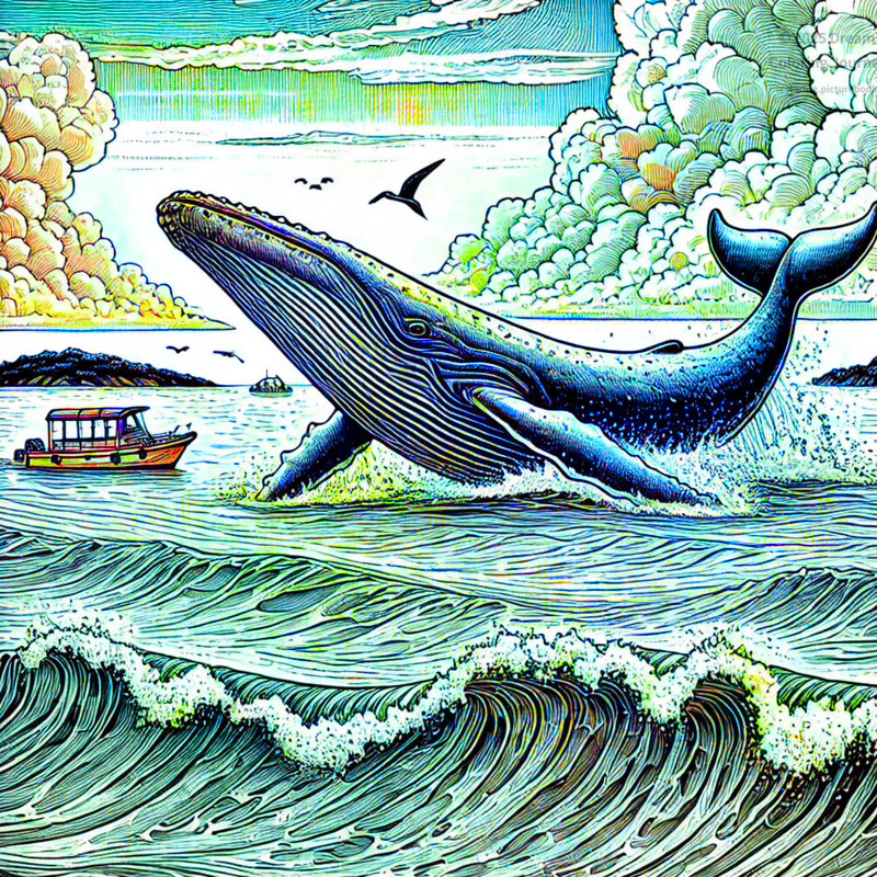 18. Blue Whale off the Coast of Mirissa