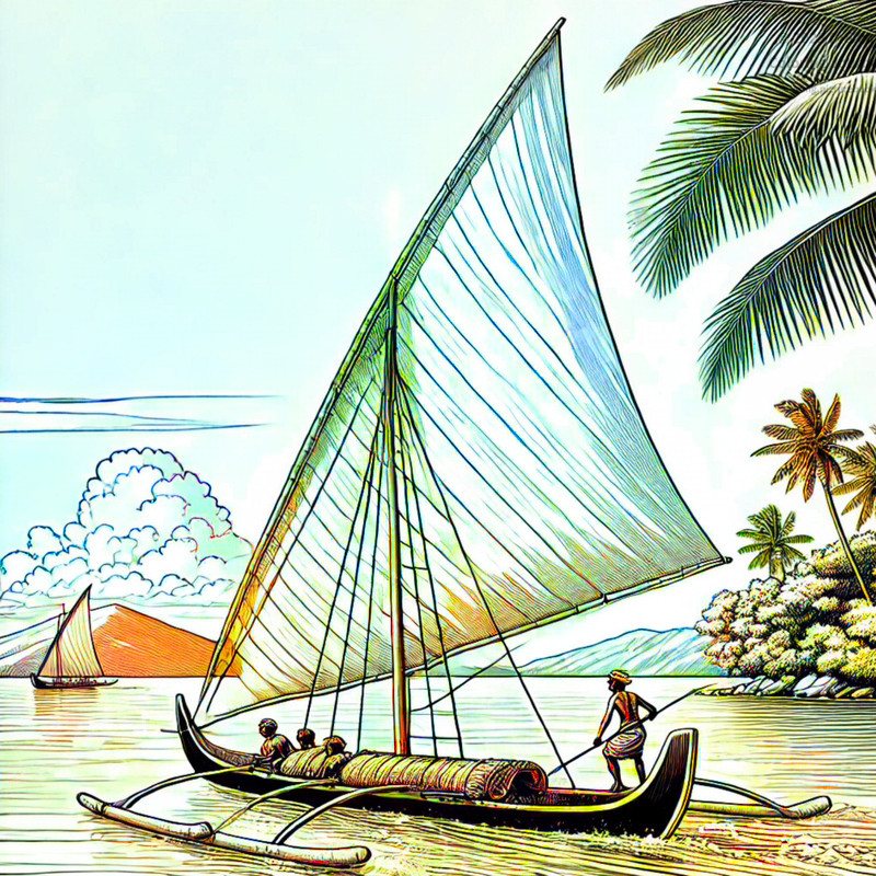 20. Traditional Outrigger Canoe in Milne Bay