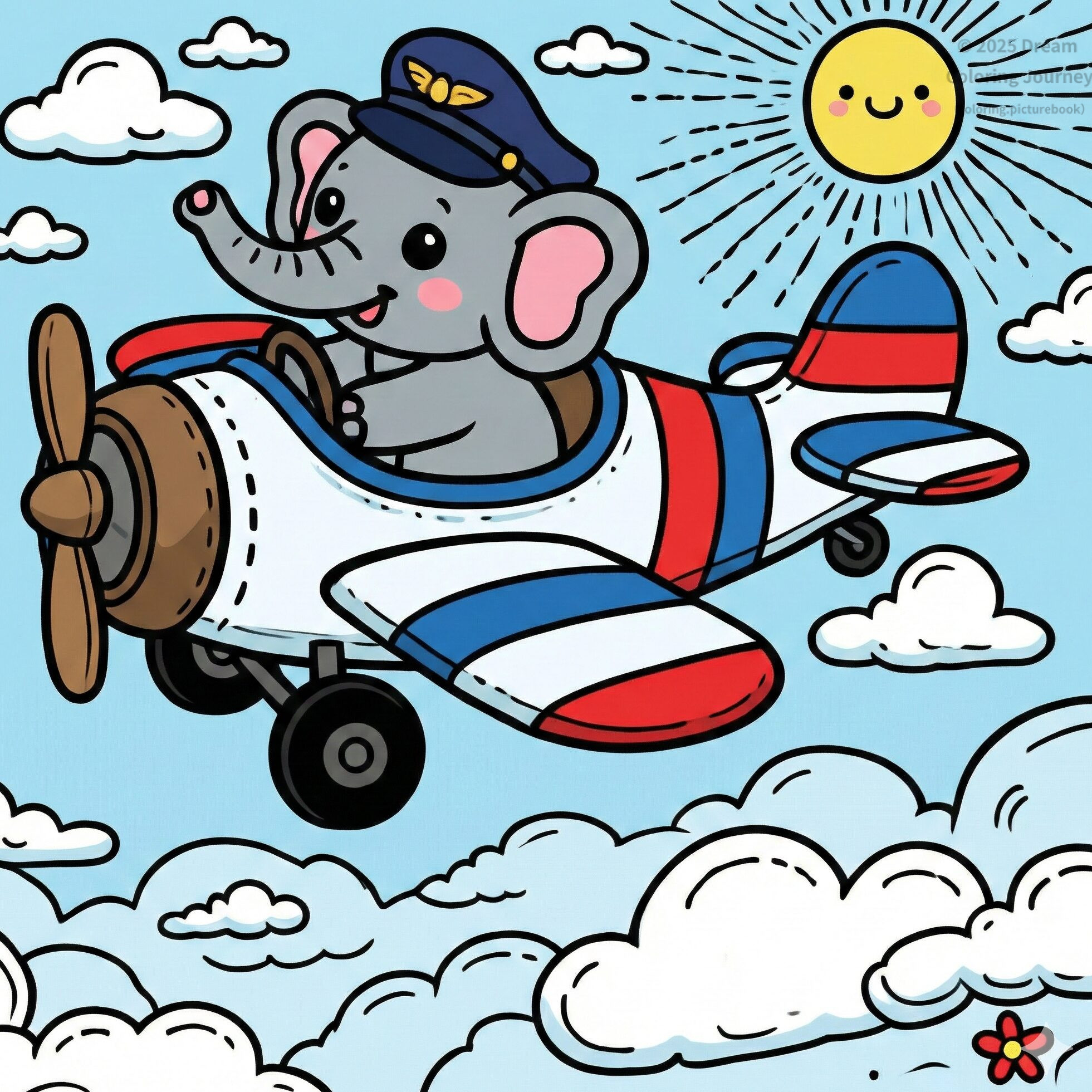 6 . Airplane with an Elephant Pilot