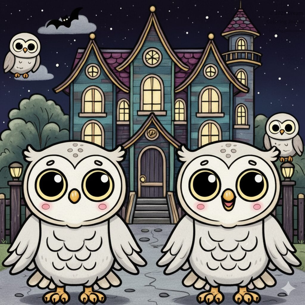 8. Owls' Spooky House