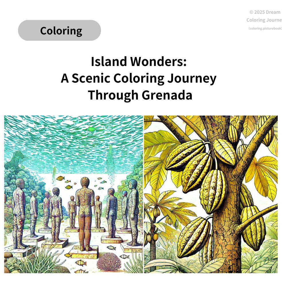 Island Wonders: A Scenic Coloring Journey Through Grenada