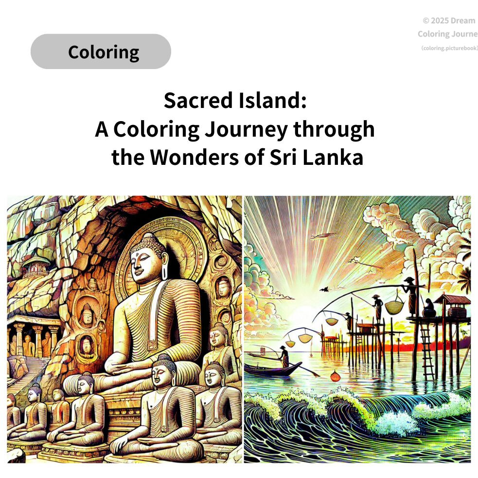 Sacred Island: A Coloring Journey through the Wonders of Sri Lanka